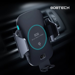 808 2세대 차량용 고속 무선충전 거치대 퀵차지 QI 디지털인식 삼성 아이폰 (호환)